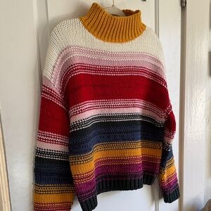 NEW! Striped Multi-Color Sweater Small Sundance Catalog